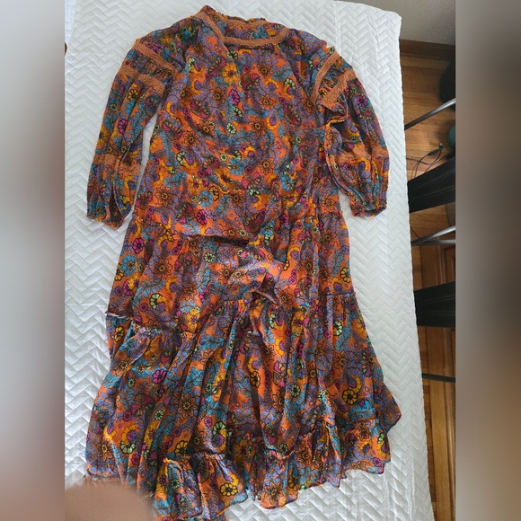 Free People Cassis Floral Printed Chiffon Dress - Picture 4 of 8